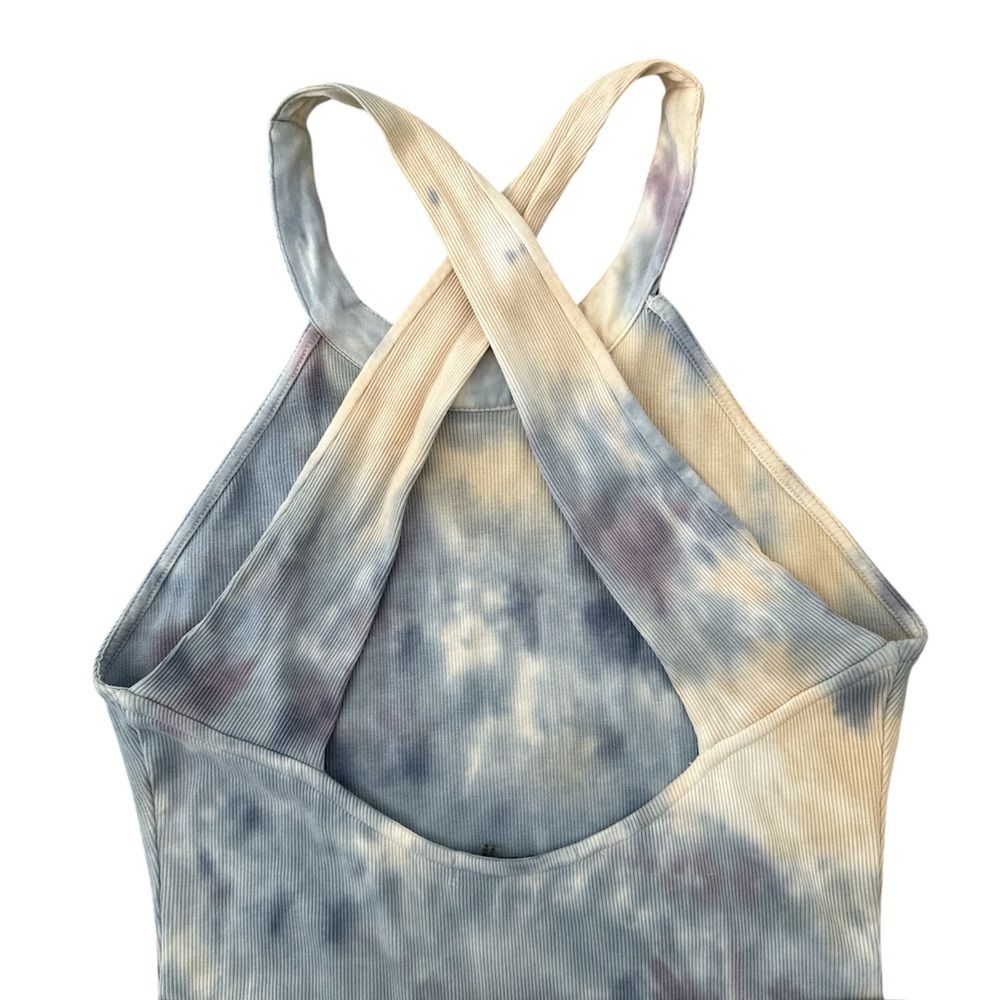 Young Fabulous & Broke Blue, Cream & Lavender Halter Tie-Dye Midi Dress - Picture 5 of 7